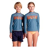 ARENA футболка для плавания RASH Vesr unisex stone grey nespola 6-15 лет