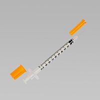 Шприц стандартный стерильный U-100 с инсулиновой градуировкой, со стандартной иглой, 1 мл, фото 3