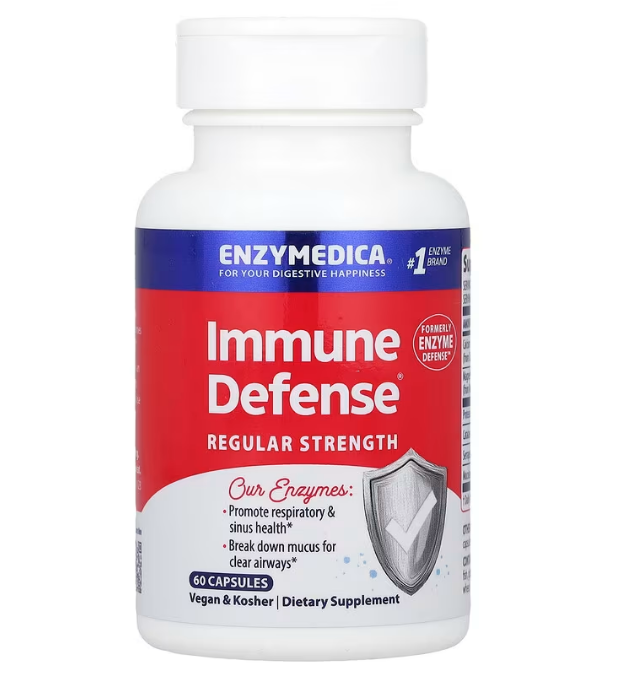 Enzymedica, Энзимная защита, 60 капсул