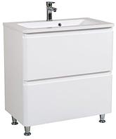 Тумба напольная AQUARODOS "Акцент" 100 см с умывальником "Альфа" (M-AKCENT-100-WHITE-GLOSS)