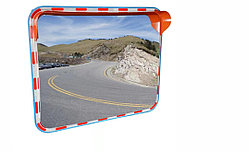 Дорожное зеркало прямоугольное, пластиковое, 600х800 мм