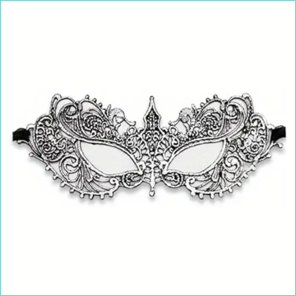 Кружевная маска "Шпиль" (Серебро), фото 1