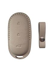 Чехол для смарт ключа Lixiang, белого цвета, эко кожа