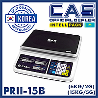 Весы торговые CAS PR-15B (LCD.II) настольные электронные до 15 кг для магазина и склада
