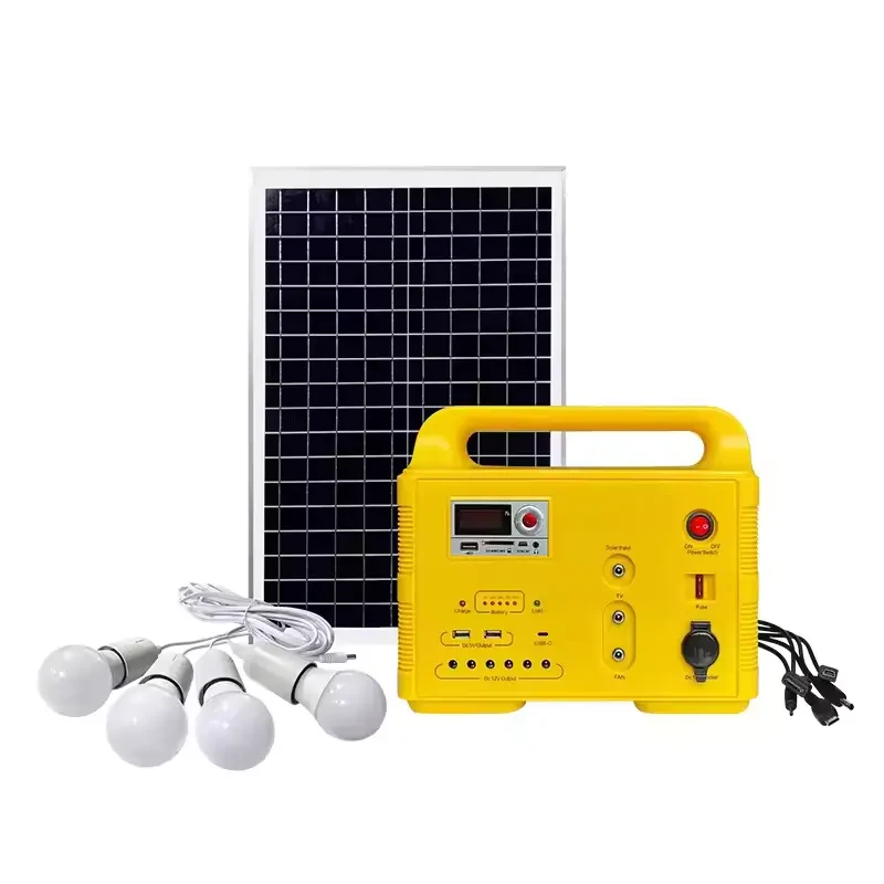 Солнечная электростанция SG-1230, 17000мАч, 12В, 4 LED лампы, MP3, радио, фото 1