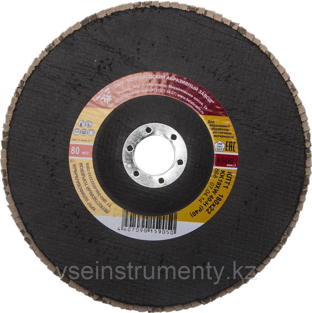 БАЗ 180 мм, P40, КЛТ, круг лепестковый торцевой (36563-180-40), фото 1