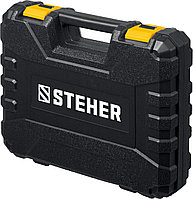 STEHER 12 В, 35 Н·м, 2 АКБ (2 А·ч), бесщеточная дрель-шуруповерт, кейс (CDB-120-2)