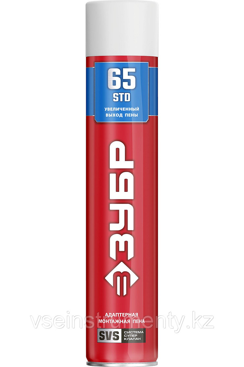 ЗУБР STD 65, 750 мл, адаптерная, с выходом до 65 л, монтажная пена (41144), фото 1