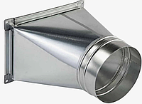 Переход воздуховода, Толщ.: 0,2-1,2 мм, Дл.: 0,1-1,8 мм, Мат-л: оцинкованная сталь; пластик...