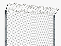 Плоское колючее ленточное заграждение, Диам.: 2-2,5 мм, Размер: 120х120; 150х150; 180х180...