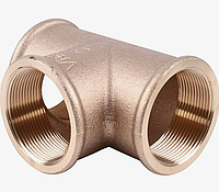 Тройник бронзовый Диам. 1: 3/4; 1 1/4; 15..., Диам. 2: 1/2; 3/4; 1 1/4..., Произв-во: пайка