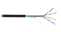 Кабель NETLAN F/UTP 4 пары, Кат.5e (Класс D), 100МГц, одножильный, BC (чистая медь), внешний, PE до -40C,