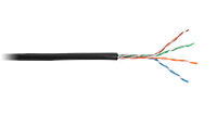 Кабель NETLAN U/UTP 4 пары, Кат.5e, 100МГц, одножильный, CCA (омедненный алюминий), внешний, PE до -40C,