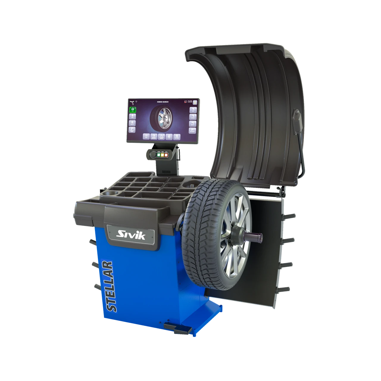 Балансировочный станок Sivik STELLAR (p) СБМП-60/3D Pro Синий (УЗ, ЭМВ, ТЛУ)