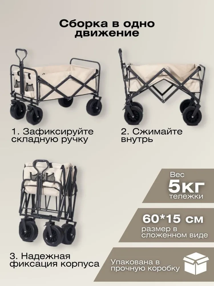 Тележка передвижная складная больничная