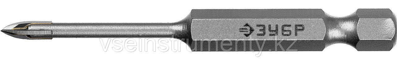 ЗУБР 3 мм, 4х кромка, HEX 1/4, Сверло по стеклу и кафелю, Профессионал (29845-03), фото 1