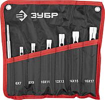 ЗУБР 7 предм., 6 - 17 мм, набор торцовых трубчатых ключей (27162-H7)