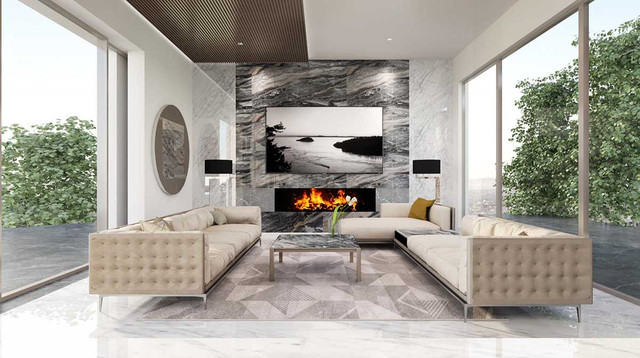 Зоны отдыха с использованием мрамора