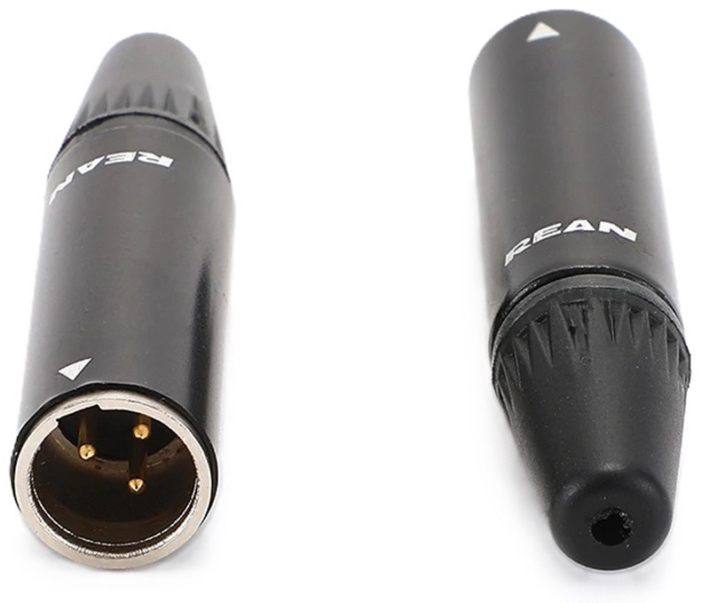 Разъем tiny XLR male Neutrik Rean RT3MC-B, фото 1