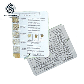 Образец горной породы с информационной картой из США