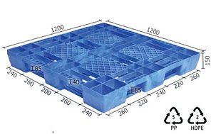 Пластиковый поддон HDPE 1200х1200х150 мм, фото 1