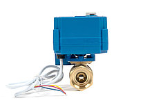 Бастион Шаровый кран 3/4" с электроприводом, 12V 3/4 дюйма, ручное открытие / закрытие
