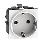 Розетка Bticino KW4141A Living Now нем.стандарта 2К+З 16А авт.клеммы 2 модуля белый