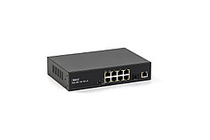 Бастион SKAT PoE-8E-1G-1S v.2 коммутатор PoE Plus, мощность 150Вт, порты: 8-Ethernet, 1-Uplink, 1-SFP