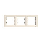 Рамка горизонтальная SE EPH5800323 Asfora 3 постовая кремовый