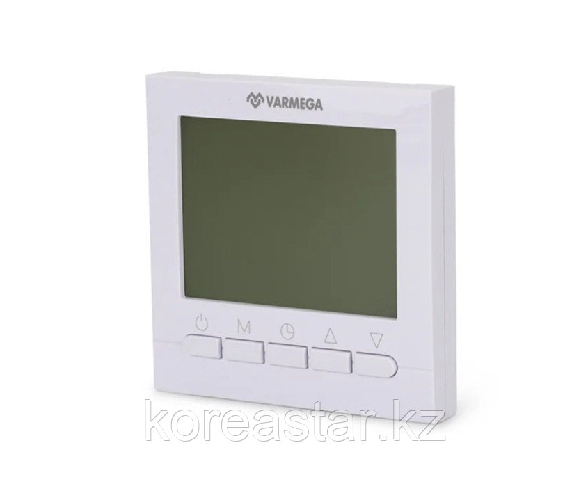 Комнатный электронный термостат 230в Varmega, проводной, программируемый, белый
