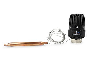 Термостатическая головка M30х1.5 Ø14*84, серия VM117, 20-70°С, выносной датчик, черная, Varmega