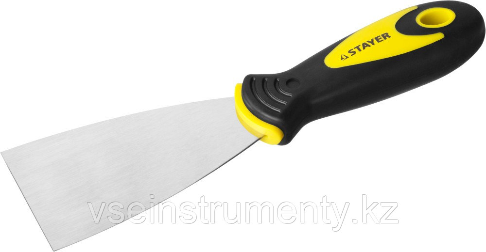 STAYER MAXFlat, 60 мм, профилированное полотно, двухкомпонентная ручка, нержавеющий, шпатель (10041-06), фото 1