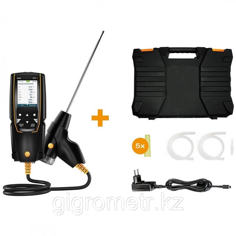 Testo 310 II - газоанализатор воздуха, котлов и дымовых газов O2, CO, CO2 (0563 3104). В реестре СИ РК