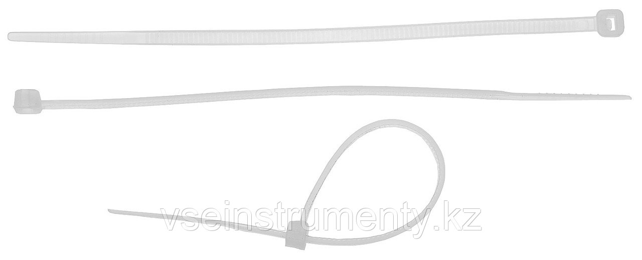 ЗУБР КС-Б2, 9 x 600 мм, нейлон РА66, 10 шт, белые, кабельные стяжки, Профессионал (4-309017-90-600), фото 1