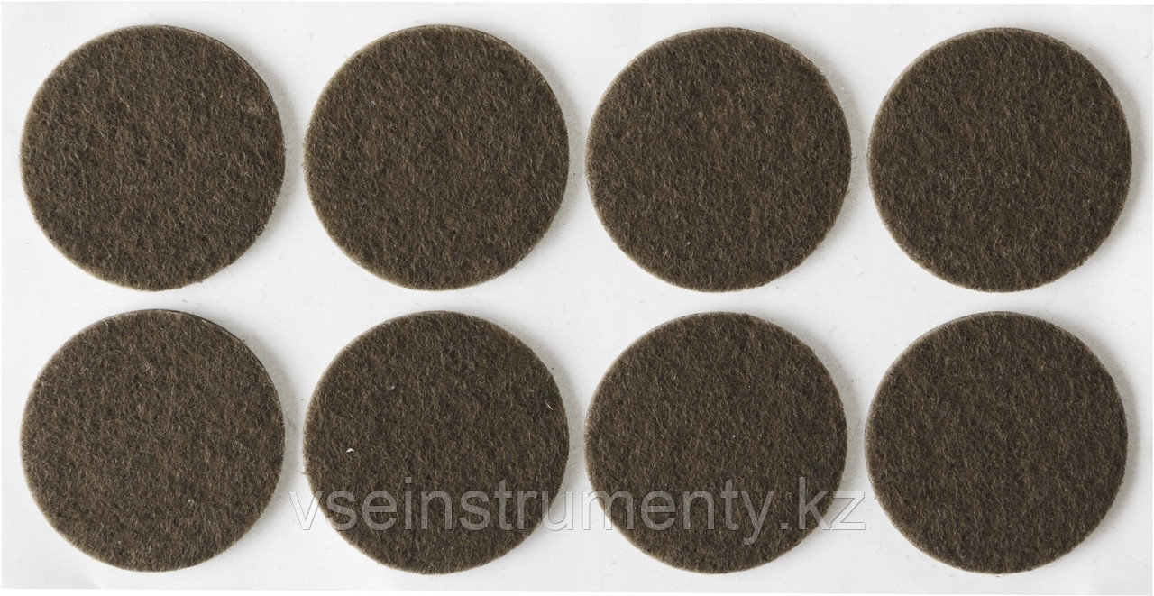 STAYER d 25 мм, самоклеящиеся, фетровые, 8 шт, коричневые, мебельные накладки (40910-25), фото 1