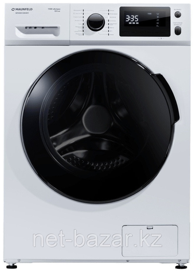 Стиральная машина c сушкой инвертором и паром MAUNFELD MFWM1586WH, фото 1