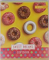 Тетрадь общая 48 листов в клетку пончики