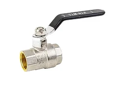 Кран шаровой латунь никель STRONG Ду 32 (1 1/4") "ВР/ВР" рычаг TIM (5/20)