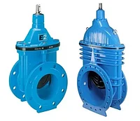 Чугунная клиновая переходная задвижка 125х100 мм PN 16