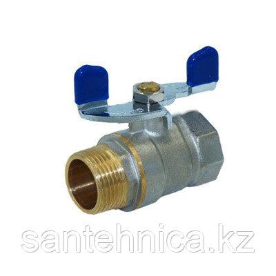 Кран шаровой эконом Ду15 (1/2") ВР-НР бабочка дачн. TIM (10/120)