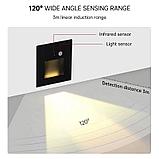 Светильник для лестницы без датчика движения, белый/серый корпус, 3000к, фото 6