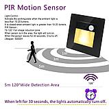 Светильник для лестницы без датчика движения, белый/серый корпус, 3000к, фото 7