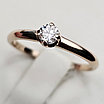 Золотое кольцо 17р с бриллиантами 0.19Ct 2/3 А, фото 5