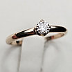 Золотое кольцо 17р с бриллиантами 0.19Ct 2/3 А, фото 4