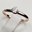 Золотое кольцо 17р с бриллиантами 0.19Ct 2/3 А, фото 9