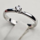 Золотое кольцо 17р с бриллиантами 0.07Ct 2/3 А - фото 1 - id-p118608895