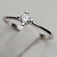 Золотое кольцо 18,5р с бриллиантами 0.19Ct 2/3 А