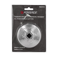 Forsage Съемник масляного фильтра "крышка" 76мм х 12гр, 1/2", Citroen,Peugeot,Renault, в блистере 26610