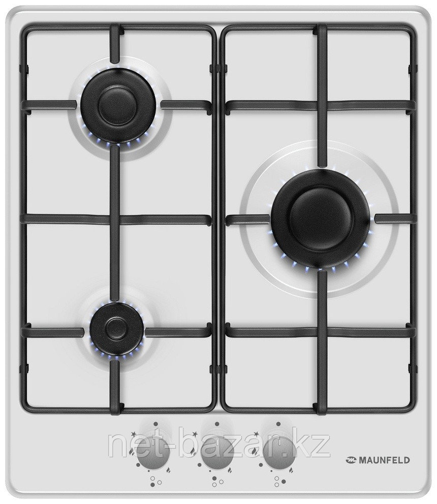 Газовая варочная панель MAUNFELD EGHE.43.3STS-EW, фото 1