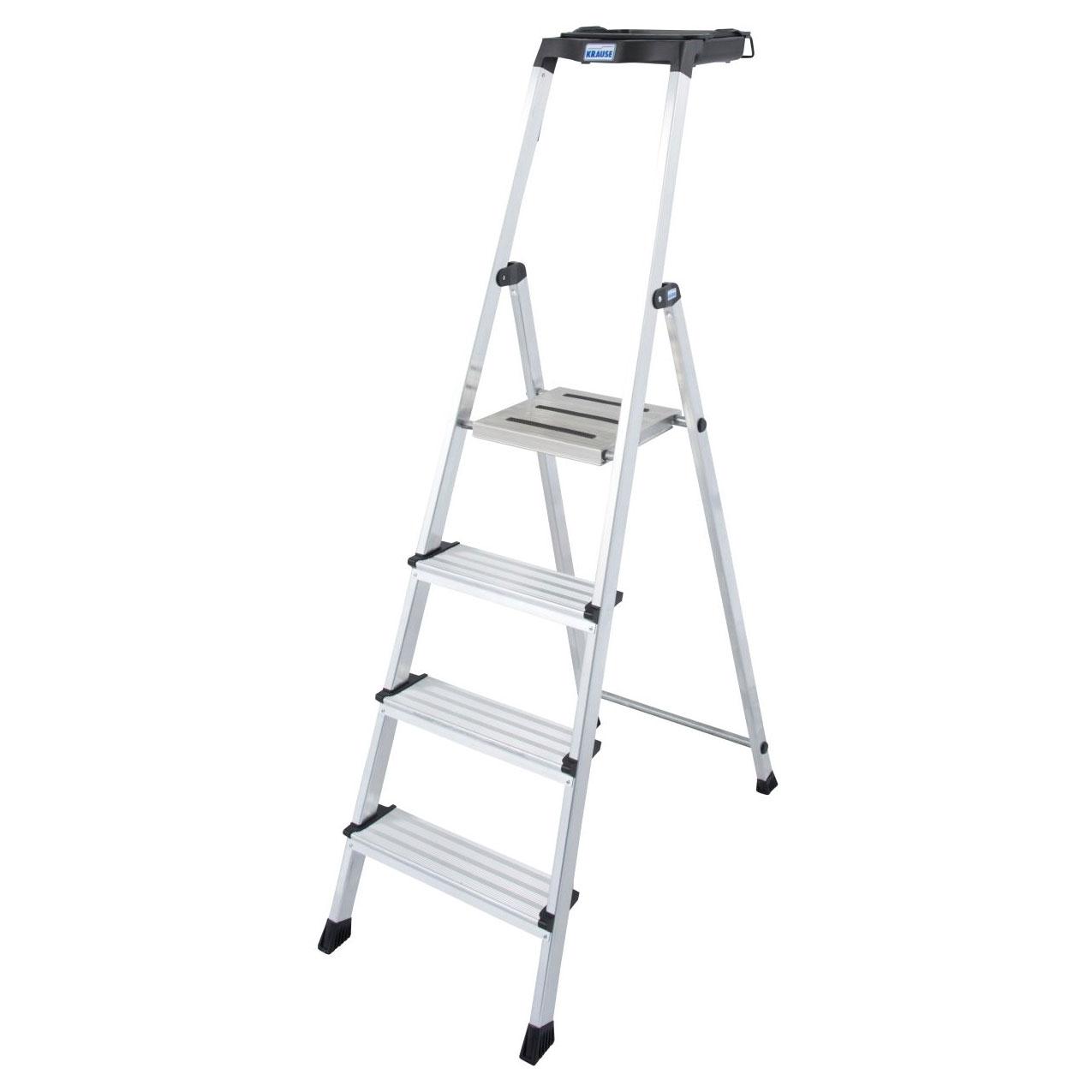 Стремянка алюминиевая KRAUSE "MONTO" SECURY + MULTIGRIP 1х4 126528, фото 1